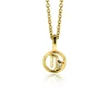 9mm ZINZI gold plated zilveren Steenbok sterrenbeeldhanger bezet met witte zirconia ZIHY-STE (zonder collier)