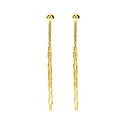 65mm ZINZI gold plated zilveren multi-look oorstekers met bungelende paperclip schakels ZIO2709G