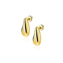 8,5mm ZINZI gold plated zilveren oorstekers druppelvorm ZIO2719G
