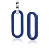 30mm ZINZI grote ovale oorbedels in trendy lapis lazuli blauw ZICH2456L (zonder oorringen)