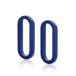 30mm ZINZI grote ovale oorbedels in trendy lapis lazuli blauw ZICH2456L (zonder oorringen)