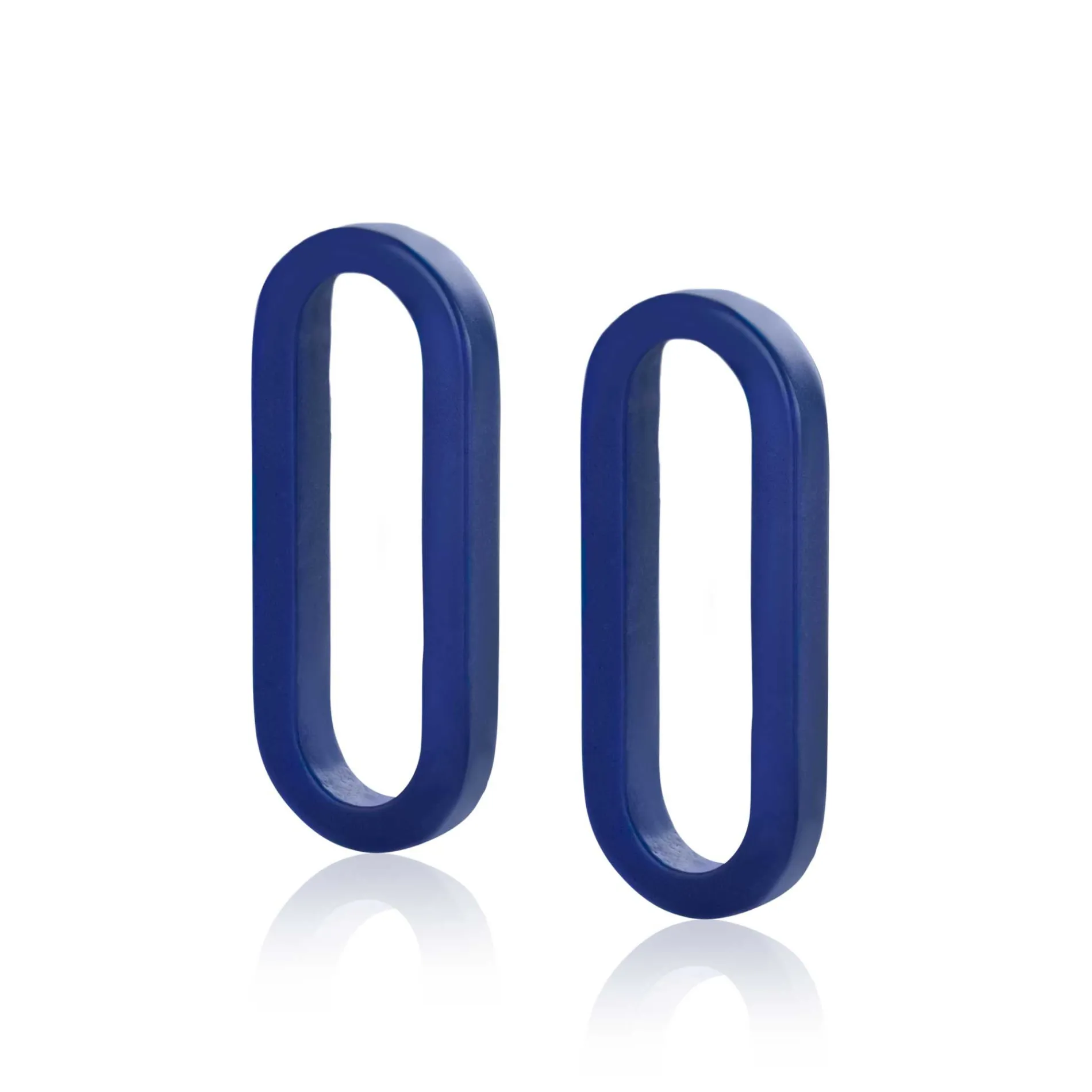 30mm ZINZI grote ovale oorbedels in trendy lapis lazuli blauw ZICH2456L (zonder oorringen)