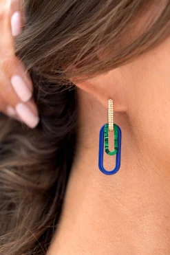 30mm ZINZI grote ovale oorbedels in trendy lapis lazuli blauw ZICH2456L (zonder oorringen)