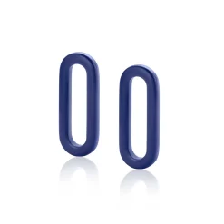 19mm ZINZI ovale oorbedels in trendy lapis lazuli blauw ZICH2455L (zonder oorringen)
