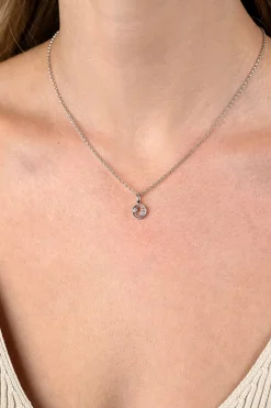 9mm ZINZI zilveren Kreeft sterrenbeeldhanger bezet met witte zirconia ZIH-KRE (zonder collier)