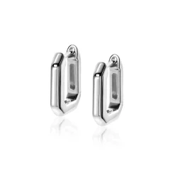 16mm ZINZI zilveren luxe oorringen 16x3mm achthoekig met klapsluiting ZIO2495