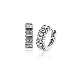 13mm ZINZI zilveren oorringen bezet met witte zirkonia's en luxe klapsluiting ZIO2686