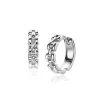 16mm ZINZI zilveren oorringen met rolex-style schakels 4mm breed en luxe klapsluiting ZIO2556