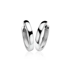 20mm ZINZI zilveren oorringen 3mm glad met luxe klapsluiting ZIO190