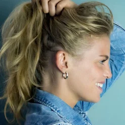 20mm ZINZI zilveren oorringen 3mm glad met luxe klapsluiting ZIO190