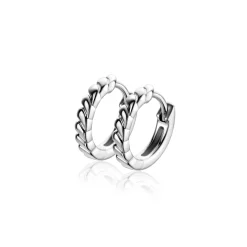 14mm ZINZI zilveren oorringen met kleine druppels en luxe klapsluiting ZIO2688
