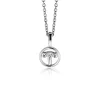 9mm ZINZI zilveren Ram sterrenbeeldhanger bezet met witte zirconia ZIH-RAM (zonder collier)