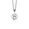 9mm ZINZI zilveren Vis sterrenbeeldhanger bezet met witte zirconia ZIH-VIS (zonder collier)
