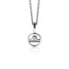 9mm ZINZI zilveren Weegschaal sterrenbeeldhanger bezet met witte zirconia ZIH-WEE (zonder collier)