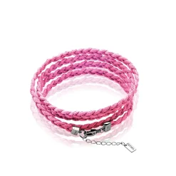 Zinzi by Fatima wikkelarmband fuchsia roze 75cm ZBF11F