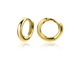 ZINZI Gold 14 karaat gouden oorringen ronde buis luxe sluiting 11 x 1,8mm ZGO302
