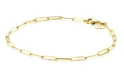 ZINZI Gold 14 karaat gouden armband met paperclip schakels 2,2mm breed ZGA296