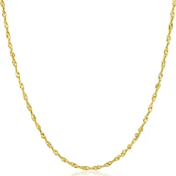 ZINZI Gold 14 karaat gouden massieve Singapore ketting 1,8mm breed 41-43cm ZGC501