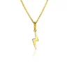 ZINZI Gold 14 karaat gouden hanger met glimmende bliksemschicht 18mm ZGH402 (zonder collier)