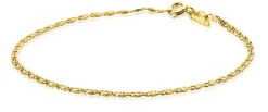 ZINZI Gold 14 karaat gouden fantasie schakel-armband 1,6mm breed ZGA295