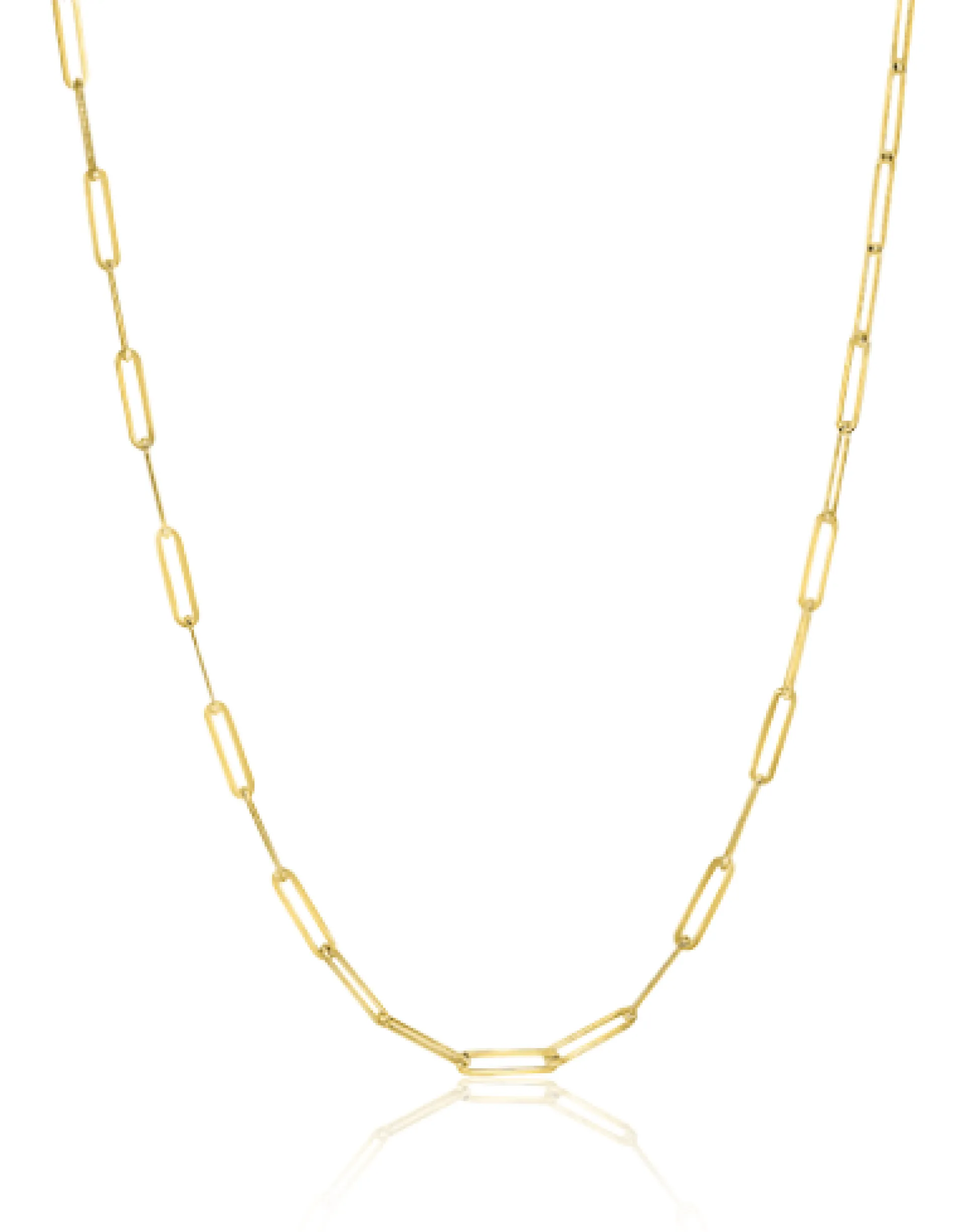 ZINZI Gold 14 karaat gouden collier 45cm met paperclip schakels 1,6mm breed ZGC298