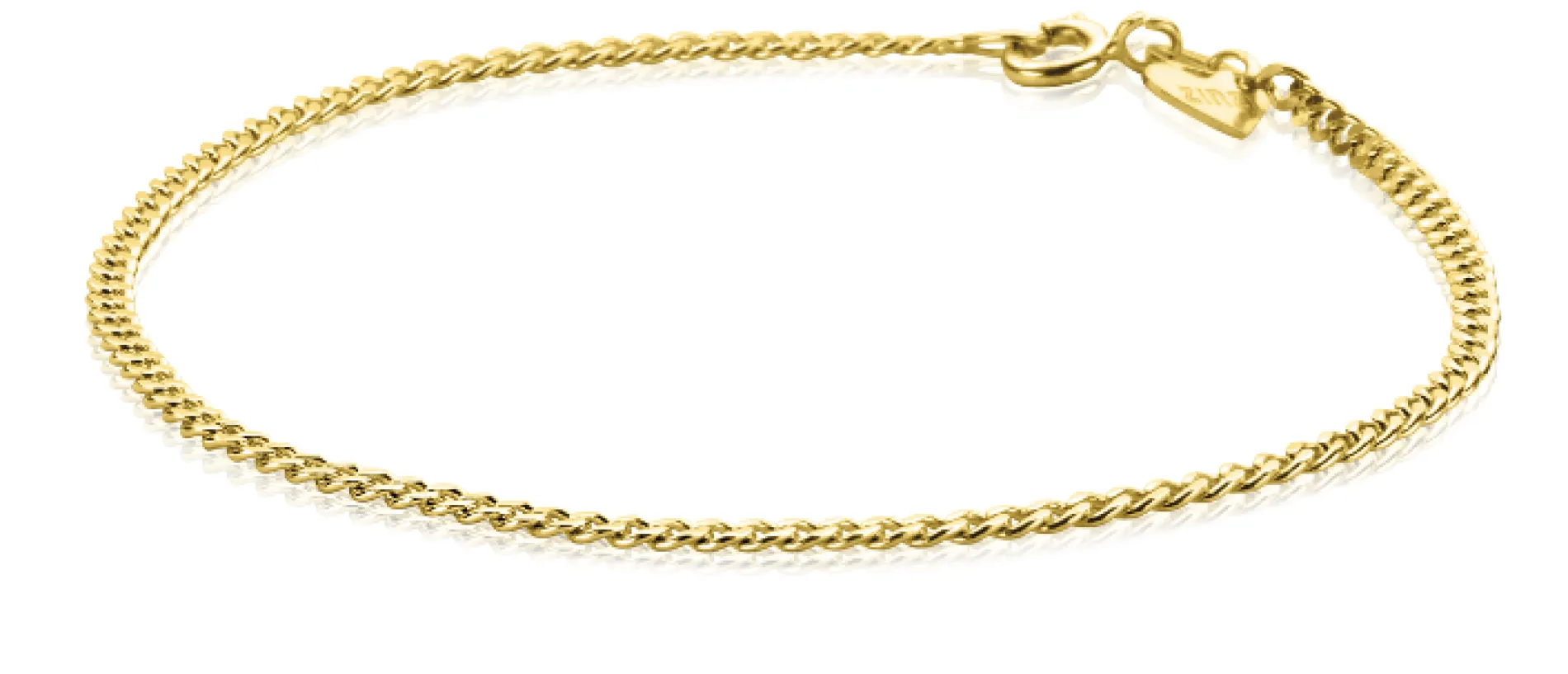 ZINZI Gold 14 karaat gouden gourmet armband 2,2mm breed ZGA293