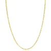 ZINZI Gold 14 karaat gouden massieve ketting met glanzende fantasie plaatjes 1,7mm breed 41-43cm ZGC497