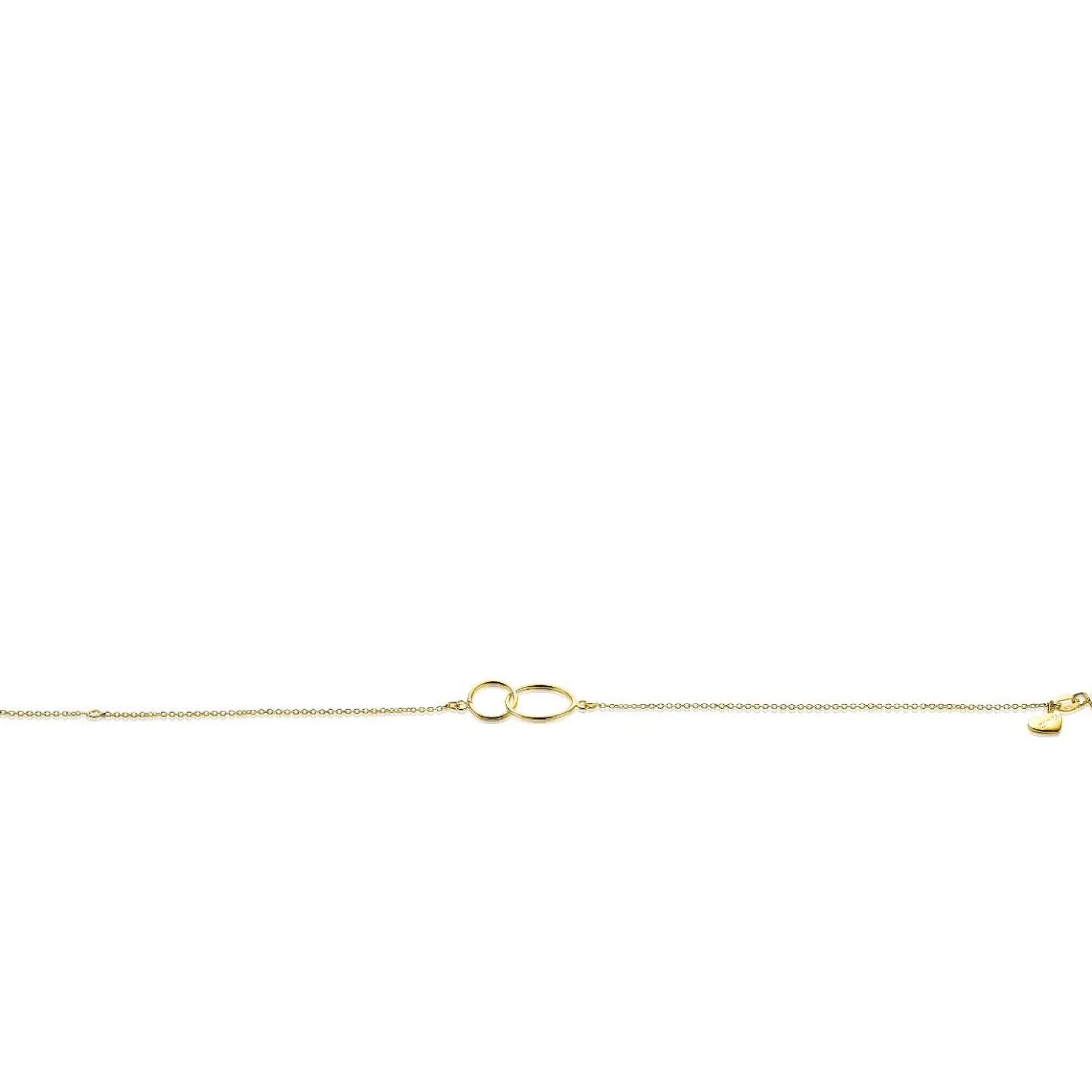 ZINZI Gold 14 karaat gouden armband open rondjes in elkaar ZGA115