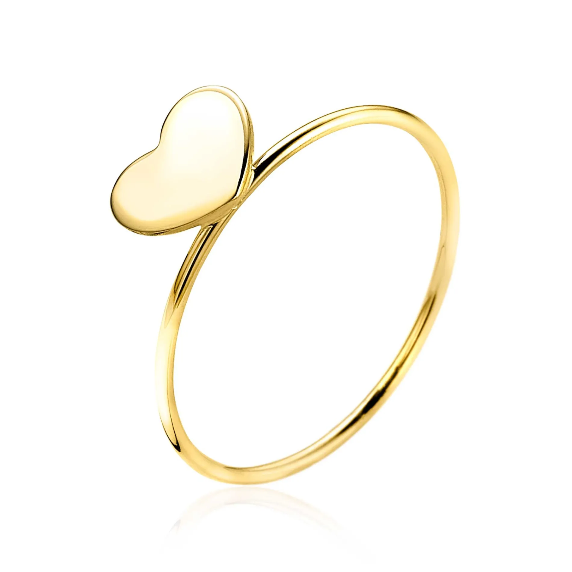 ZINZI Gold 14 karaat gouden ring hartje ZGR214