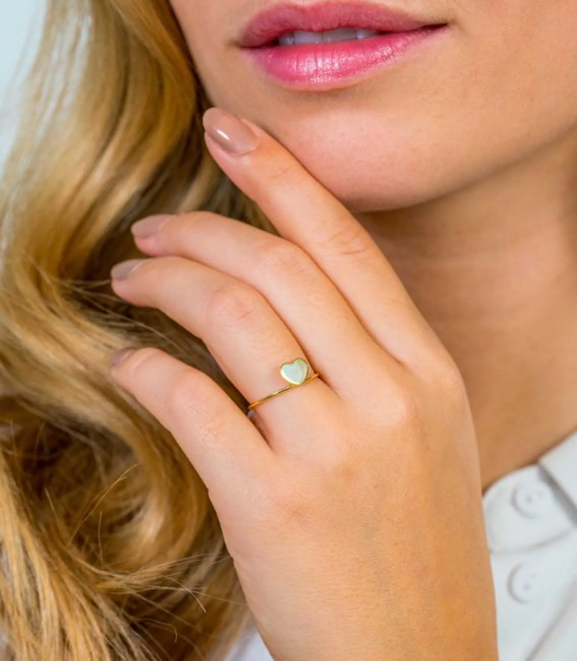 ZINZI Gold 14 karaat gouden ring hartje ZGR214