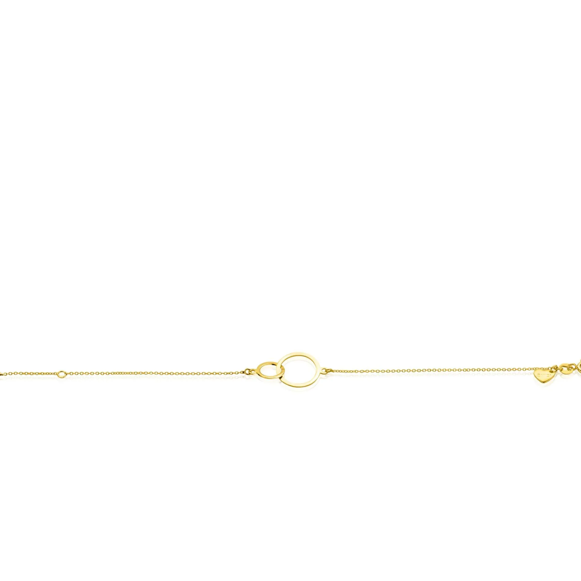 ZINZI Gold 14 karaat gouden jasseron armband ronde vormen 18-20cm ZGA113
