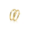 ZINZI Gold 14 karaat gouden oorringen ronde buis 13,5 x 1,5mm ZGO126
