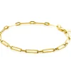ZINZI Gold 14 krt gouden armband met trendy paperclip/closed for ever schakels met tussenoog 3mm breed, lengte 19cm ZGA470