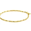 ZINZI Gold 14 krt gouden armband met stoere rechthoekige staafjes (2mm breed) met vierkante buis 18cm ZGA452