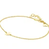 ZINZI Gold 14 krt gouden armband 16-19cm met hart hanger 6mm ZGA312