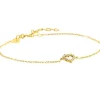 ZINZI Gold 14 krt gouden armband met sierlijk open hartje (7mm), bezet met witte zirconia's 16,5-19,5cm ZGA450