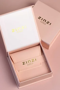 ZINZI Gold 14 krt gouden hanger 26mm met lange trendy paperclip-schakel ZGH358 (zonder collier)
