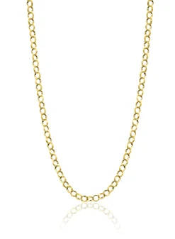 ZINZI Gold 14 krt gouden jasseron ketting 2,2mm breed 43-45cm ZGC441