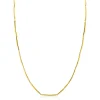 ZINZI Gold 14 krt gouden ketting met langwerpige glanzende staafjes 1,6mm breed 40-43cm ZGC461