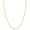 ZINZI Gold 14 krt gouden ketting met stoere rechthoekige staafjes (2mm breed) met vierkante buis 43cm ZGC452