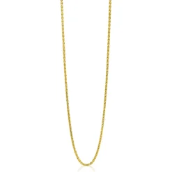 ZINZI Gold 14 krt gouden palmier collier 1,5mm breed, lengte 43cm ZGC307