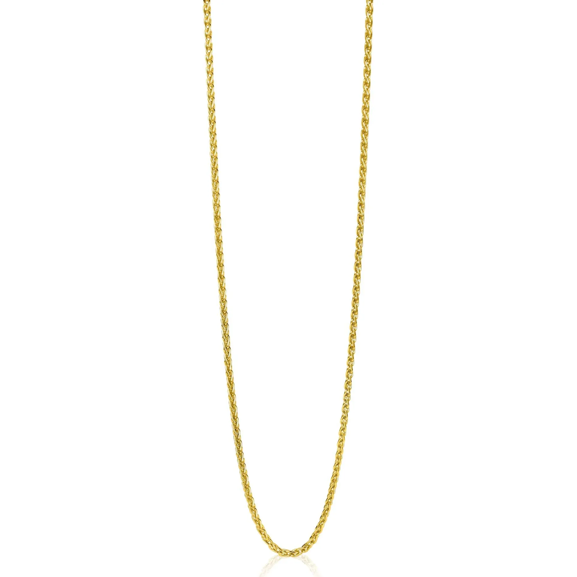 ZINZI Gold 14 krt gouden palmier collier 1,5mm breed, lengte 43cm ZGC307