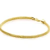 ZINZI Gold 14 krt gouden popcorn schakelarmband 3mm breed, lengte 18,5cm ZGA380