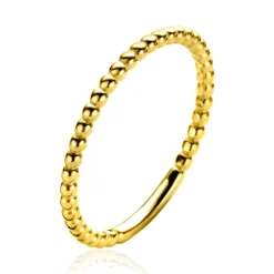 ZINZI Gold 14 krt gouden ring met bolletjes 1,5mm breed ZGR372