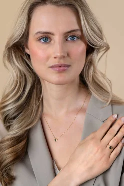 ZINZI Gold 14 krt gouden venetiaanse ketting 45cm met sierlijk glad hartje van 7mm ZGC486