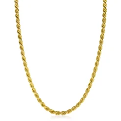 ZINZI gold plated zilveren koord ketting 45cm 4mm breed ZIC2343G
