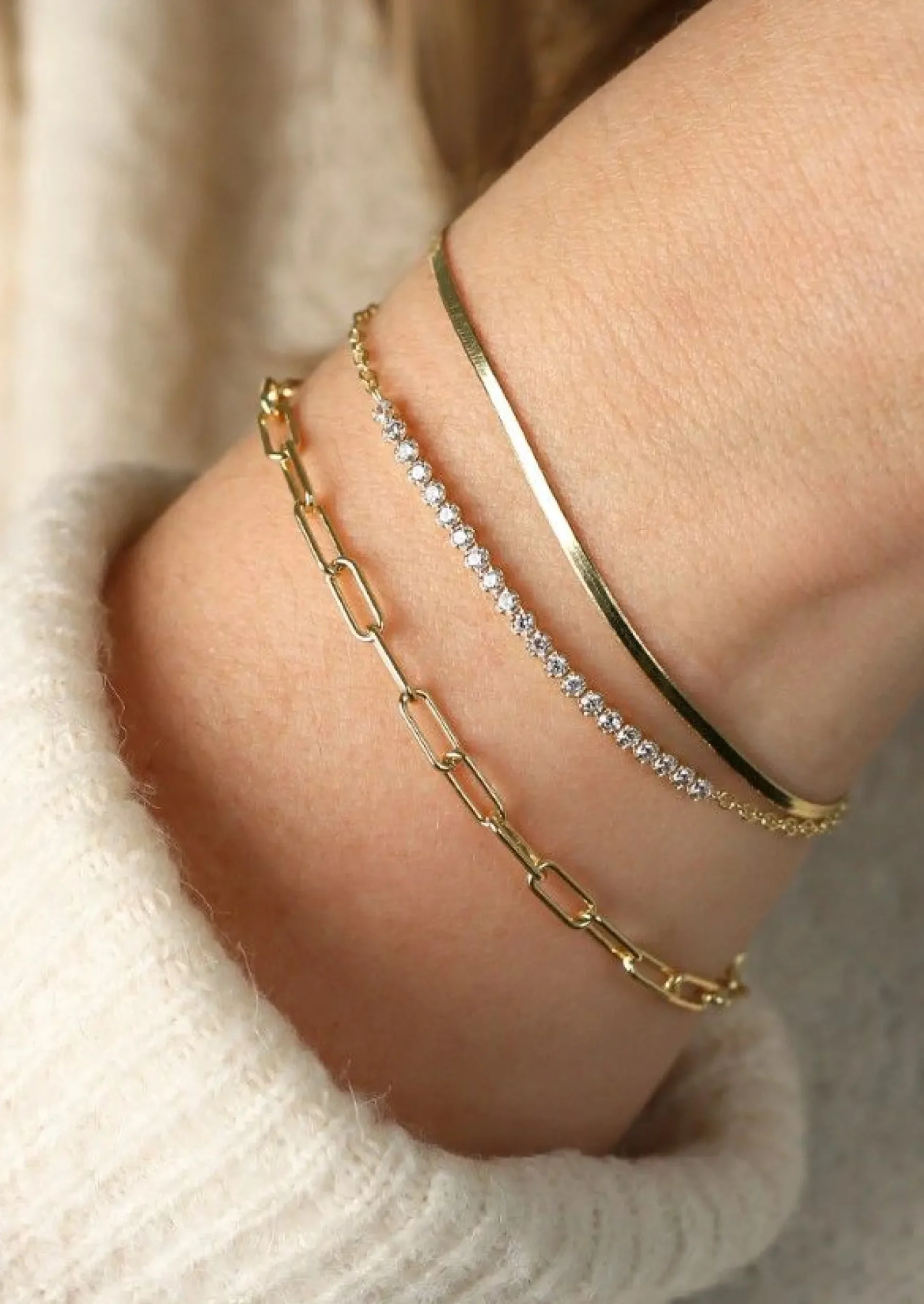 ZINZI gold plated zilveren platte slangen-armband 1,9mm breed ZIA2360