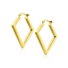ZINZI gold plated zilveren oorringen 20mm met vierkante vorm buisdikte 2mm ZIO2336G
