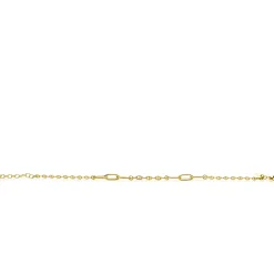 ZINZI gold plated zilveren marine schakel armband met zes grotere ovale schakels 4,5mm breed 18-20cm ZIA2413G