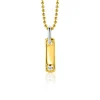 ZINZI gold plated zilveren rechthoekig plaatje als hanger 20mm bezet met witte zirconia ZIH2298 (zonder collier)